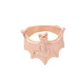 Creative bat-shaped metal napkin ring with detailed texture in rose gold finish - Rose Gold