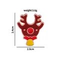 Spilla smaltata con renna di Natale con dettagli in metallo marrone e rosso, peso 3,6g - Renna (C2114-3)