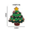 Spilla albero di Natale in smalto con decorazioni colorate e stella d'oro 3.8g - Albero di Natale (C2114-5)