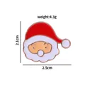 Spilla natalizia in smalto Babbo Natale a cartone animato, 2,5 cm per 2,1 cm - Babbo Natale (C2114-2)