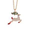 Fonkelende rendier hanger ketting met kristallen en kleurrijk emaille voor Kerst - Halsketting (A2883)