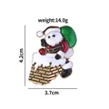 Enamel Santa Claus climbing chimney brooch pin Christmas jewelry gift for women - Santa Climbing Chimney (C2116-1)