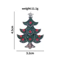 Christmas tree brooch with green rhinestones and star top, size 4.5cm by 3.2cm - Green Rhinestone Christmas Tree (C2116-5)