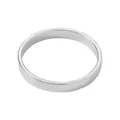 Modern semi-circle alloy napkin ring with a polished silver finish for hotel table decor - Silver Style (Z1126-1)