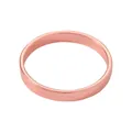 Polished rose gold semi-circular metal napkin ring with smooth finish on white background - Rose Gold Style (Z1126-3)