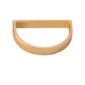 Servilletero minimalista de metal en forma de D con acabado pulido dorado mate - Oro Mate (Z1125-2)