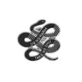 Snake enamel pin with Do No Harm Take No Shit slogans on white background - Snake Design (C1704SI) / Silver