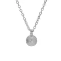 Collana con ciondolo basket in argento e catena classica a O per bambini e bff - Stile Pallacanestro Argento (A2944-SI)