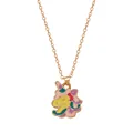 Cute colorful enamel unicorn necklace for kids with golden chain and rainbow details - Colorful Unicorn (A2889-26)