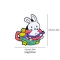 Spilla smaltata con simpatico coniglio bianco in tazza di tè per zaini - Teacup White Rabbit Style (C2257)
