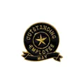 Golden Outstanding Employee lapel pin with black enamel finish for May awards - May