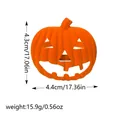 Portatovagliolo a zucca arancione con viso intagliato per decorazione Halloween - Stile Zucca / Arancione