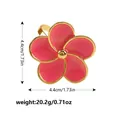Portatovaglioli a fiore rosa in lega dorata, dimensioni 4,4 cm e peso di 20,2 g - Rosa Pesca