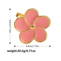 Portatovagliolo a forma di fiore smaltato rosa con finitura in oro elegante - Rosa