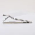Pince à cravate polie en alliage argenté pour hommes avec un design de clip crocodile - Argent (T1052-SI)
