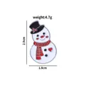 Enamel snowman brooch with red scarf and black hat, vintage metal pin accessory - Scarf Snowman Style (C2115-10)