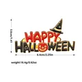 Happy Halloween napkin ring with metal spider web, witch hat and smiling pumpkin decor - Happy Halloween Witch Hat Style (Z1305)