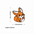 Pin's renard en émail avec geste du majeur et détails des dimensions du produit - Renard avec Doigt d'Honneur (C2329-5)