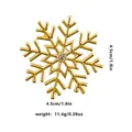 Golden snowflake brooch with central crystal pearl, measuring 4.5cm and weighing 11.4g - Gold Central Rhinestone Snowflake (C2321)