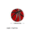 Pin clásico de baloncesto en esmalte rojo y negro, diámetro 1,84cm y peso 3,7g - Estilo Baloncesto (C2298)