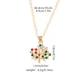 Collana con ciondolo albero di Natale con strass colorati su catena dorata - Albero di Natale Strass Multicolore (A3014)