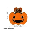 Halloween pumpkin pug enamel pin dimensions show 2.76cm height and 2.96cm width - C2328-2