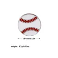 Pin de esmalte redondo con diseño de béisbol y costuras rojas de 1,84 cm de diámetro - Estilo Béisbol (C2300)