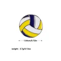 Blau-gelb-weiße Volleyball Emaille Pin Anstecknadel für Sportbekleidung und Accessoires - C2302