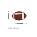 Brauner American Football PVC Sportschuh-Anhänger mit Größen- und Gewichtsangaben - Rugby-Stil (C2303)