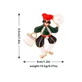 Artistic circus clown brooch with colorful enamel details and white pearl accent - Jester Style (C2141)