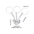 Three-piece puzzle heart keychain in silver alloy with Best Friends Forever engraving - Silver Metal Style (D1384-1)