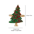 Christmas tree napkin ring in green enamel with red rhinestones and gold alloy base - Christmas Tree Style (Z1314)