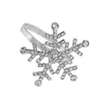 Sparkling silver snowflake napkin ring with clear crystals for elegant holiday table decor - Full Rhinestone Snowflake Style (Z1270) / Silver