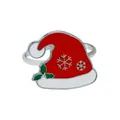 Christmas napkin ring featuring a classic red Santa hat design with snowflake patterns - Z1092-5