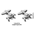 Polished silver galloping horse cufflinks for men's shirts in a high-shine metal finish - Horse Racing (B1454-1)
