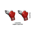 Creative red boxing glove cufflinks with silver metal trim for men's French shirts - Boxing Glove (B1454-4)