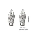 Gemelli per camicia a forma di pennino in argento con indicazione di misure e peso - Stile Pennino Argento(B1455-1)