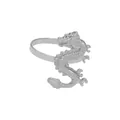 Polished silver ring featuring an intricate engraved dragon design for a classic look - Dragon Shape (Z1324-1) / Silver