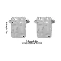 Silver rectangle cufflinks with hammer texture for men, 1.8x1.3cm size and 10.8g weight - Hammered Rectangular Style (B1472)