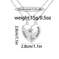 Silver Mother and Daughter split heart necklace set with colorful star and moon rhinestones - Mother & Daughter Style / Silver Mother Daughter Star Moon Style (A3238-3)