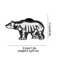Broche squelette d'ours en émail gothique avec dimensions 3,3cm de long et 1,7cm de haut - Squelette d'Ours