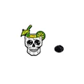 Pin de esmalte estilo punk con copa de cóctel de calavera, limón y sombrilla amarilla - Estilo Cóctel de Calavera (C2555-2)