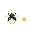 Gothic insect beetle brooch with skull wings and starry gold dots pattern for Halloween - Beetle With Skull Pattern (C2568-3)