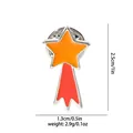 Creative cartoon comet enamel pin featuring an orange star with a red fiery trail - Orange Shooting Star