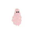 Broche de esmalte de fantasma rosa con motivos florales y gafas de sol creativas - Rosa (Fantasma de Flores Gafas de Sol)