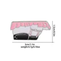 Creative irregular alloy enamel pin with anime style pink skirt design for women - Anime Leg Pattern (C2589)
