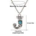Detailed view of vintage letter J pendant with turquoise inlay and bohemian patterns - A3217-J