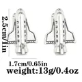 Zilveren vliegtuigmanchetknopen met maatmarkeringen op een witte achtergrond - Spaceshuttle Stijl / Retro Zilver (B1513)