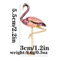 Pink and purple flamingo brooch pin with enamel finish and size dimensions 5.5cm by 3cm - Pink Purple Flamingo Style (C2630)