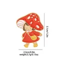 Pin's émaillé fille champignon avec dimensions 3,1x2,3cm et poids de 3,7g - Fille Champignon Rouge (C2592-1)